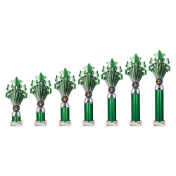 5 Star Green & Silver Tube Trophy 5 Star Green & Silver Tube Trophy