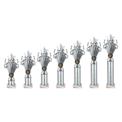 5 Star Silver Tube Trophy