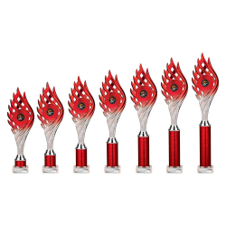 Wildfire Red & Silver Tube Trophy