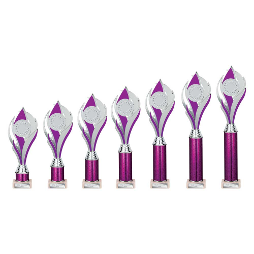 Volcano Purple & Silver Tube Trophy