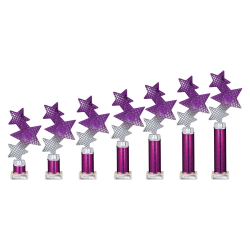 Trinity Star Purple & Silver Tube Trophy Trinity Star Purple & Silver Tube Trophy
