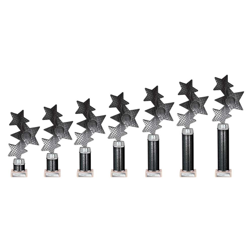 Trinity Star Black & Silver Tube Trophy