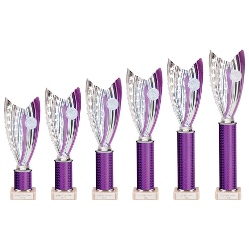 Glamstar Legend Purple & Silver Tube Trophy