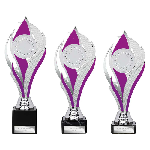 Volcano Purple & Silver Trophy