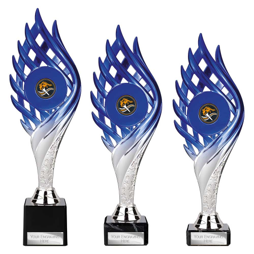 Wildfire Blue & Silver Trophy